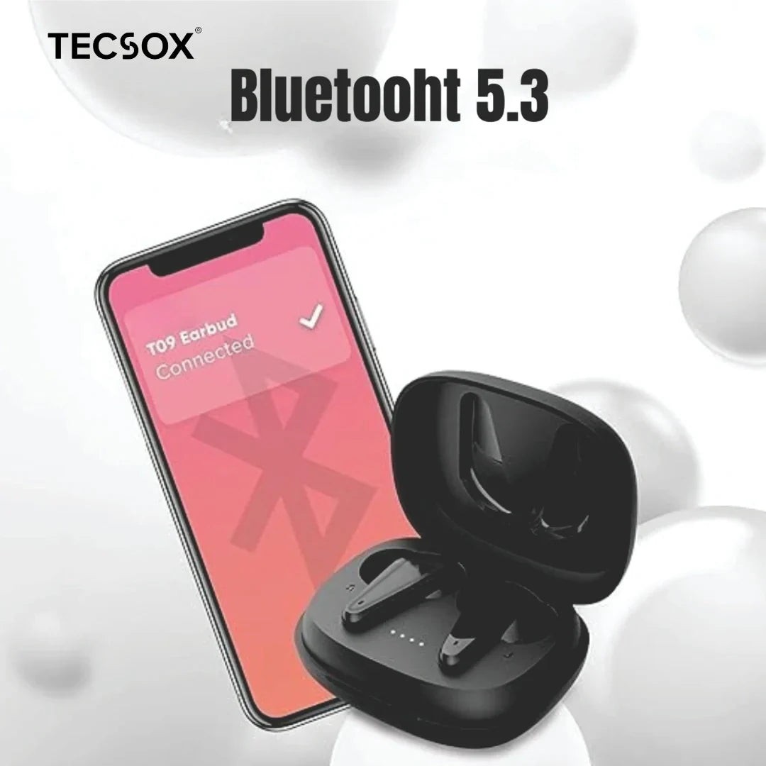 TecSox Pulse Bluetooth Earbuds | Deep Bass