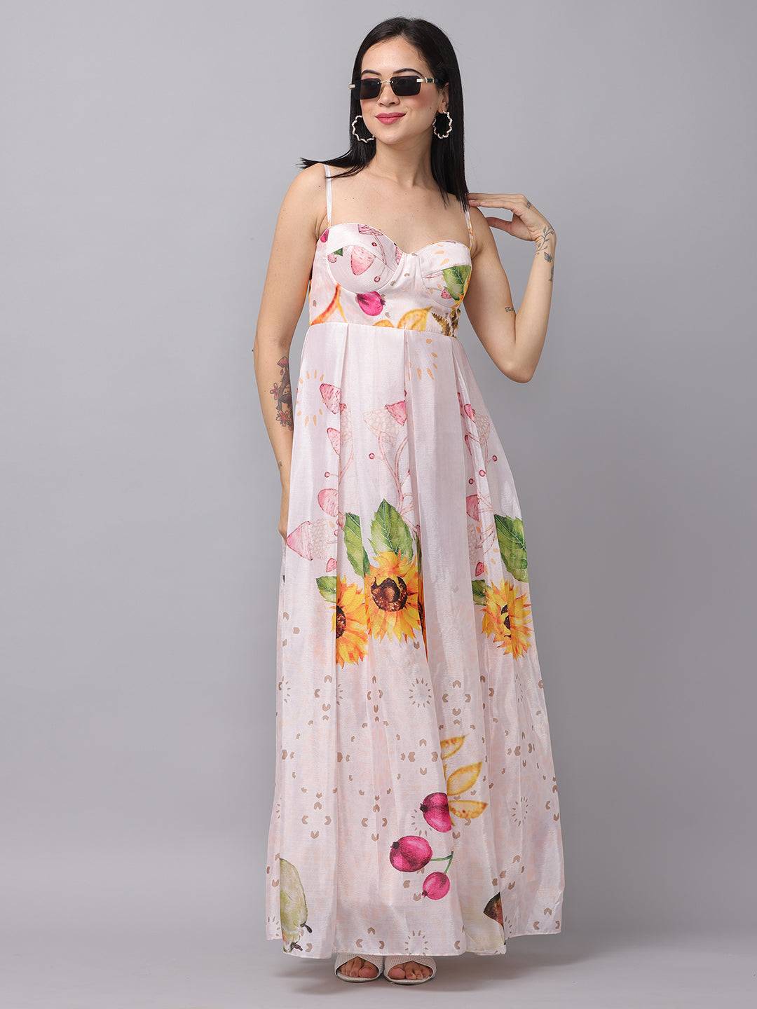 White Frosty Fantasy Chiffon Dress