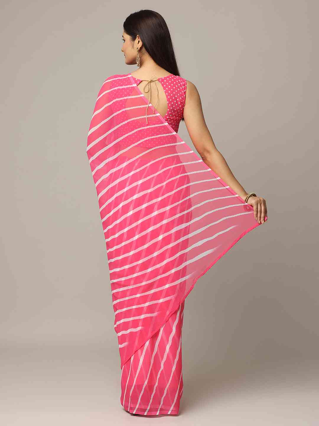 Leheriya Soft Georgette Digital Print Party Wear Saree by My Store