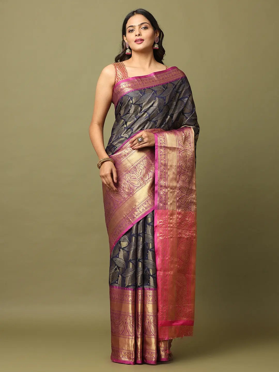 Banarasi Pattu Self Zari Weaving Saree by My Store