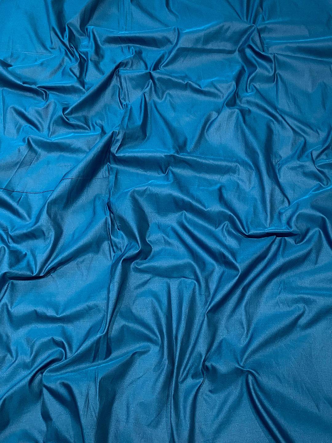 Rama Soft Silk Saree With Postar Weaving Zari Pallu by My Store