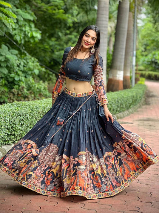 Heritage Kalamkari Lehenga Set by My Store