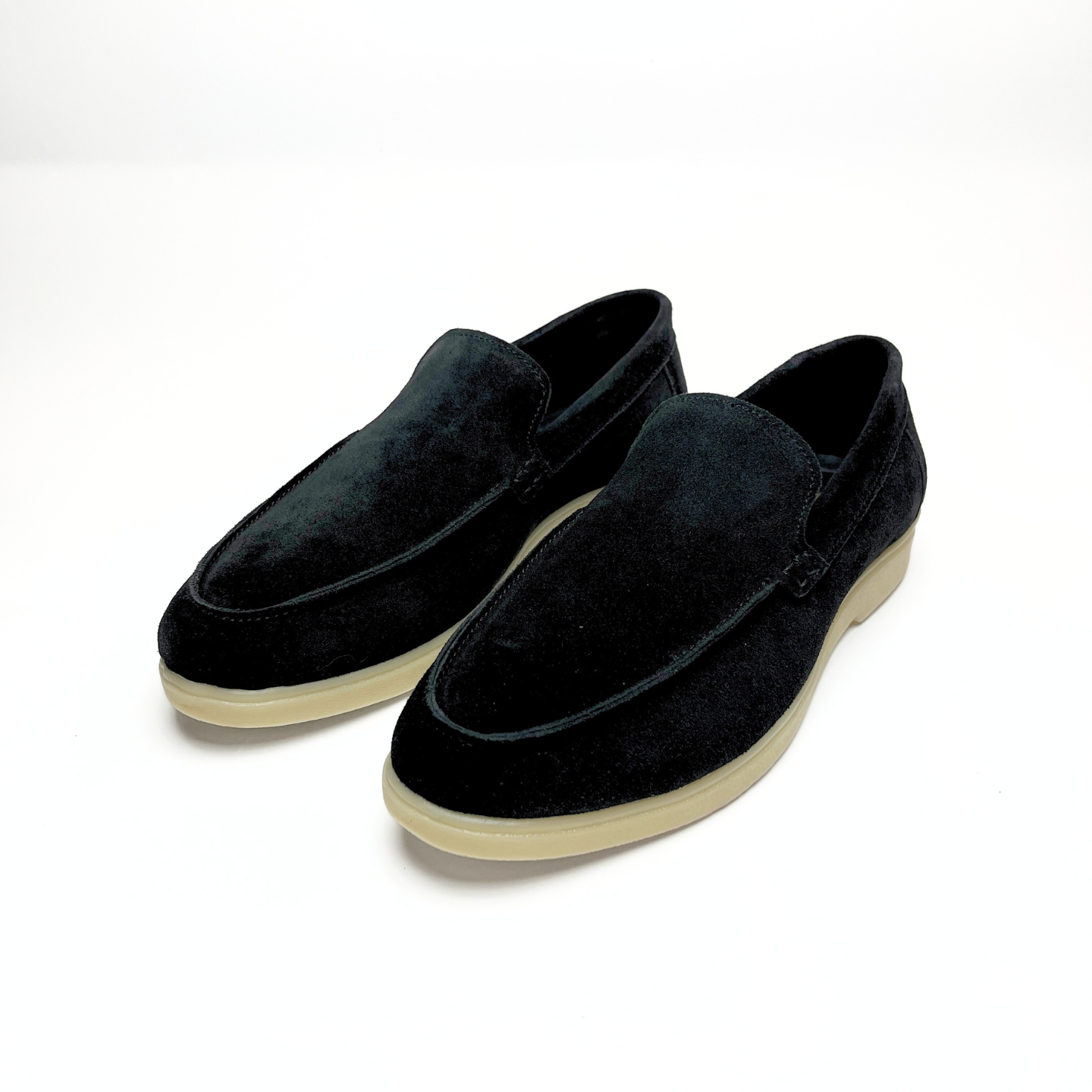 Old Money Suede Leather Loafers (Black)