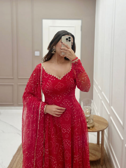 Digital Print Pink Color Awesome Anarkali Suit Set by My Store