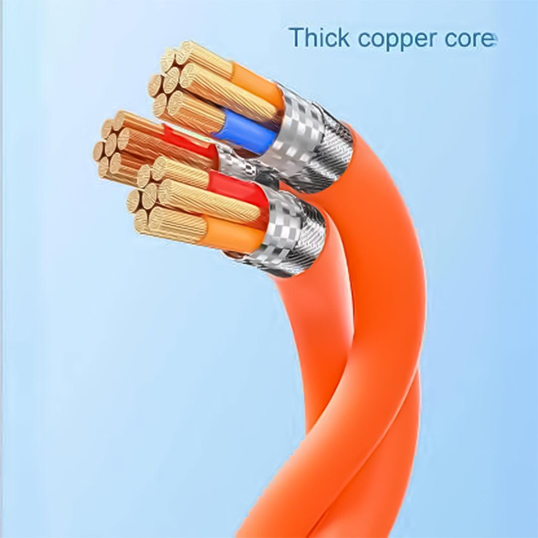 Tecsox 3 in 1 120W Fast Charging Cable | For iOS & Android