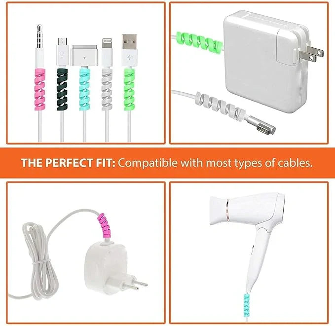 TecSox Spiral Cable Charger Protector | All Types of Wires