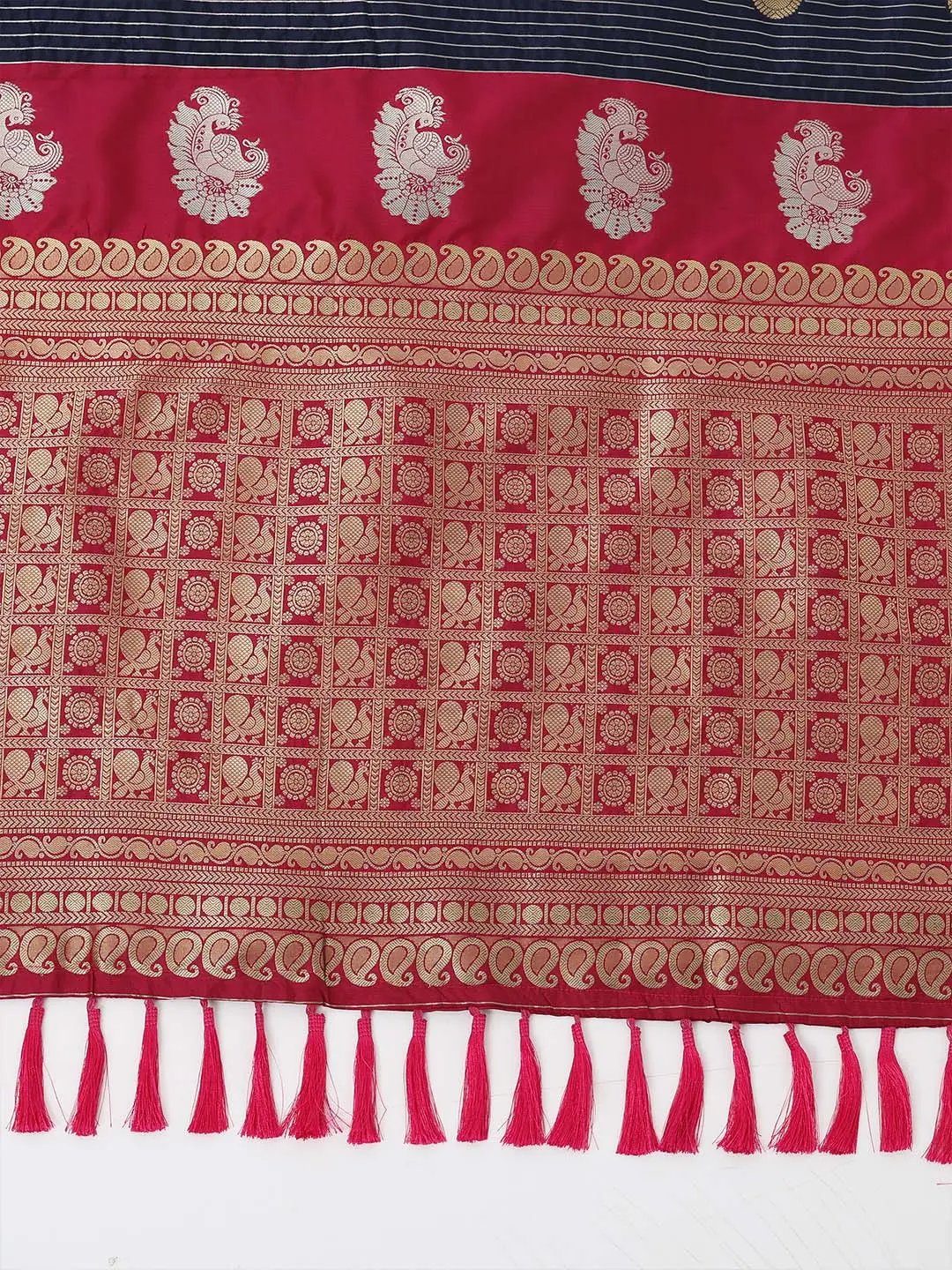 Banarasi Silk Zari Weaving Paithani Saree