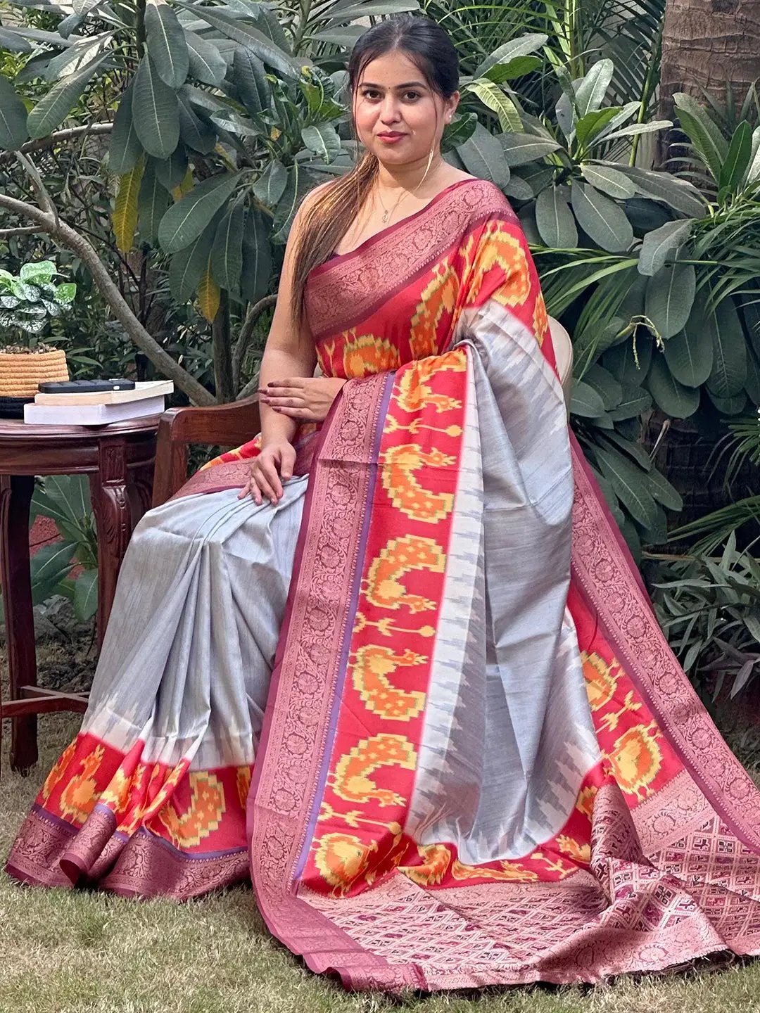 Banarasi Soft Silk Adorns With Zari Patola Pallu Saree