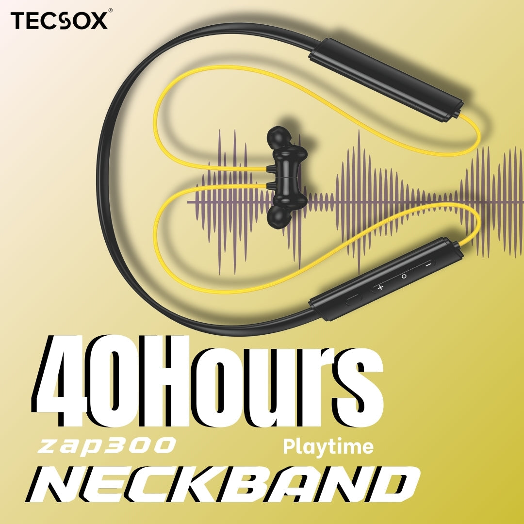 Zap300 Bluetooth Neckband | ENC | 40 Hr  | IPX Water Resistant