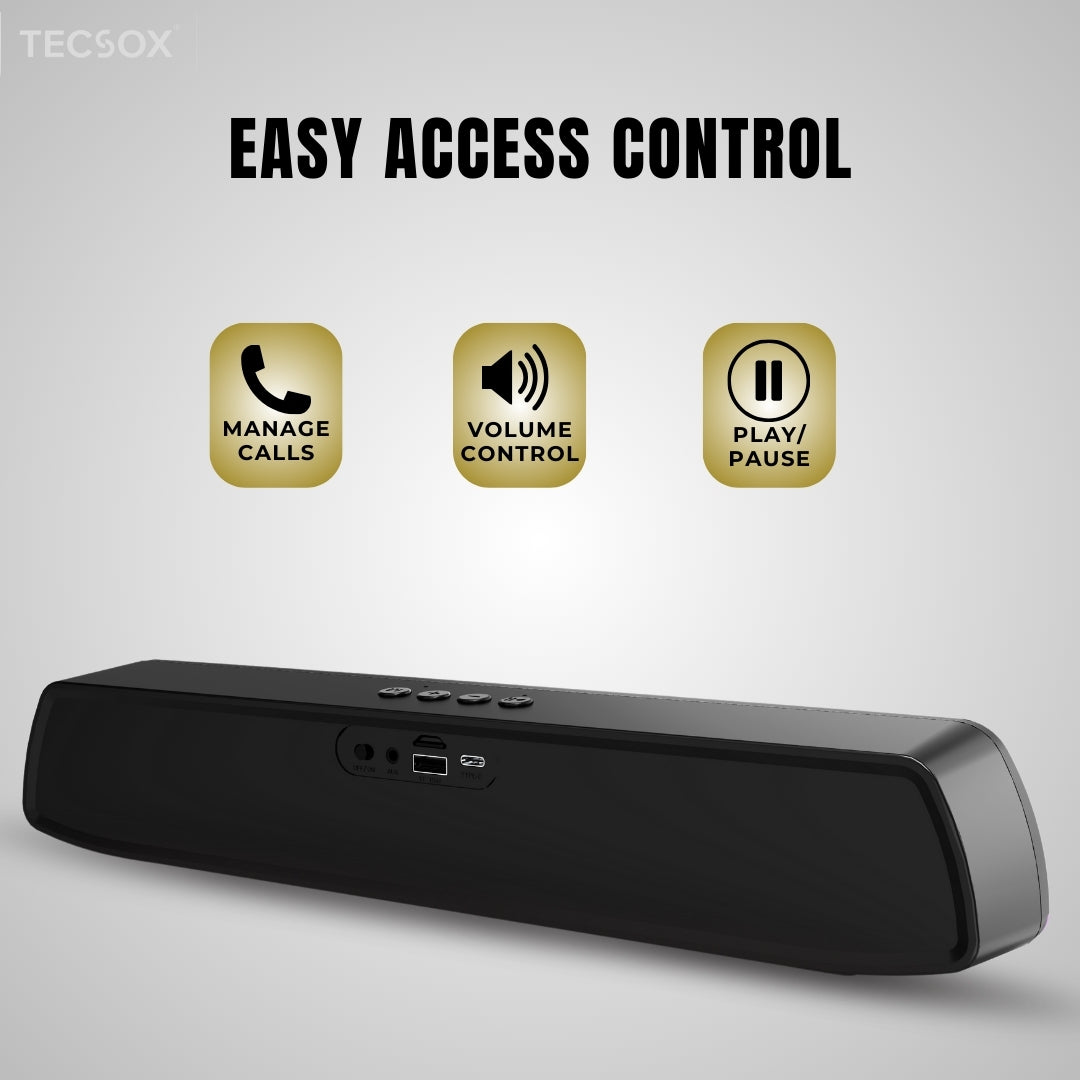 TecSox Soniq Series M2 | Speaker with 24watt & Powerful Bass