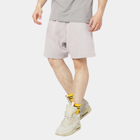 Grey Solid Relaxed Fit Shorts