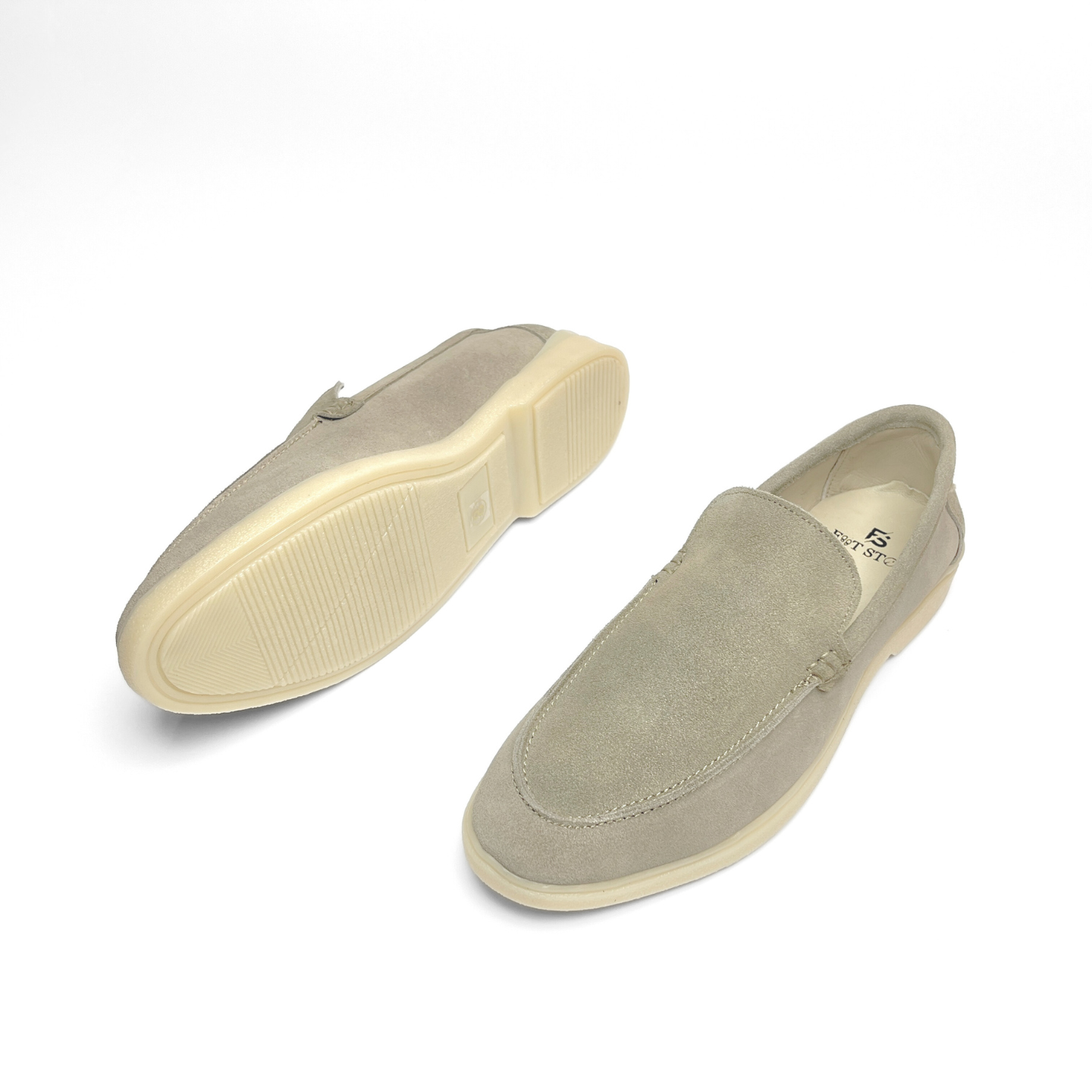 Old Money Suede Leather Loafers (Grey)