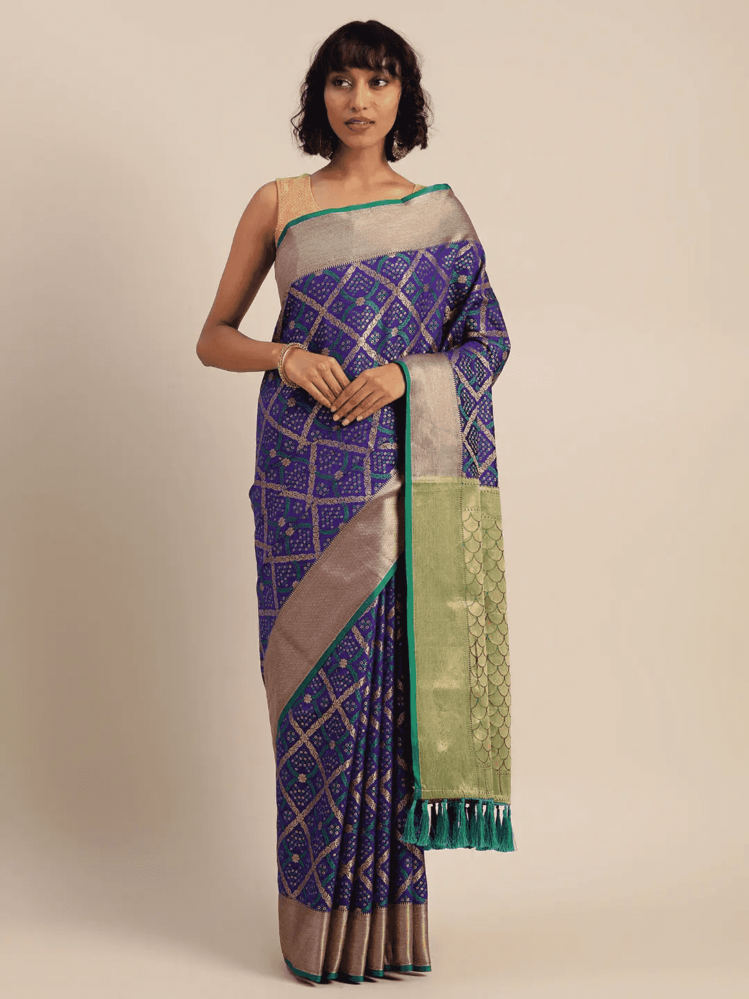 Banarasi Patola Silk Saree With Zari by My Store