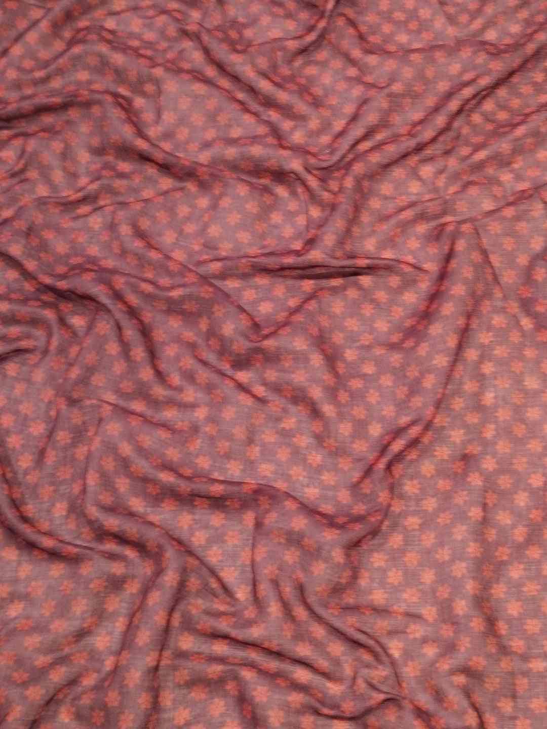Blue Colour Geometric Print Saree With kalamkari Print Design