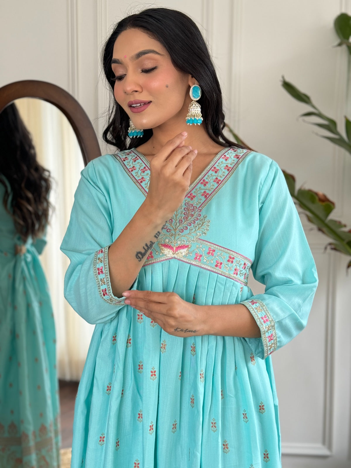 Ocean Mist Ethnic Kurta Set