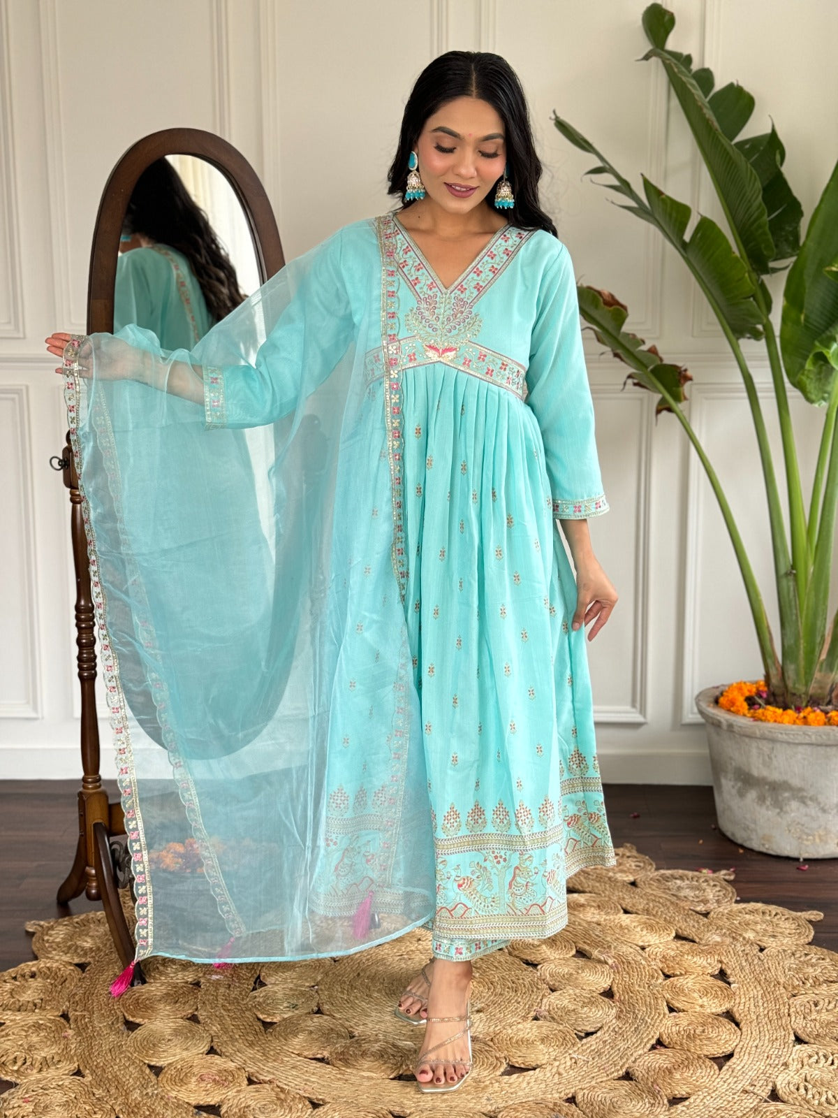 Ocean Mist Ethnic Kurta Set
