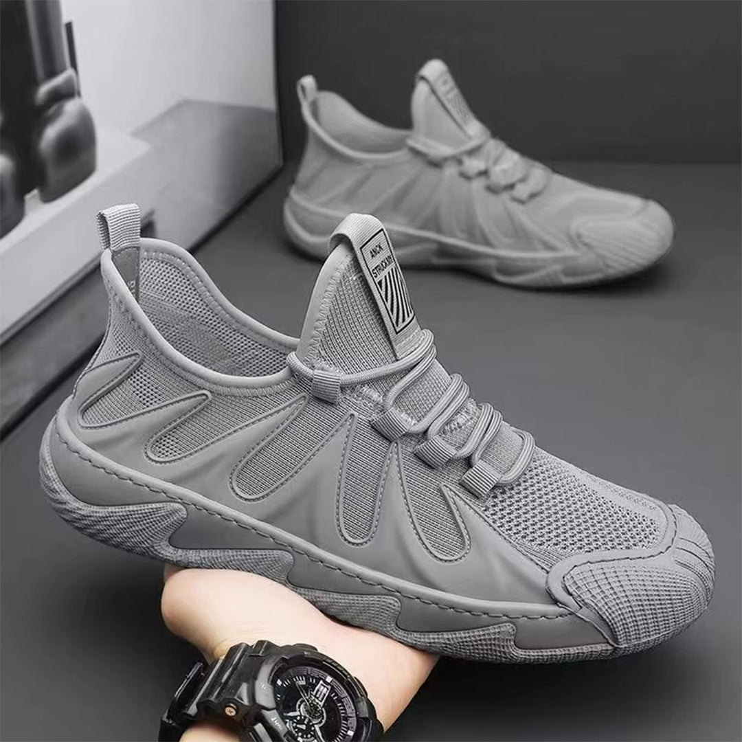 Men’s Army Green Casual Sneakers – Lightweight Breathable Sports Shoes for Running and Walking