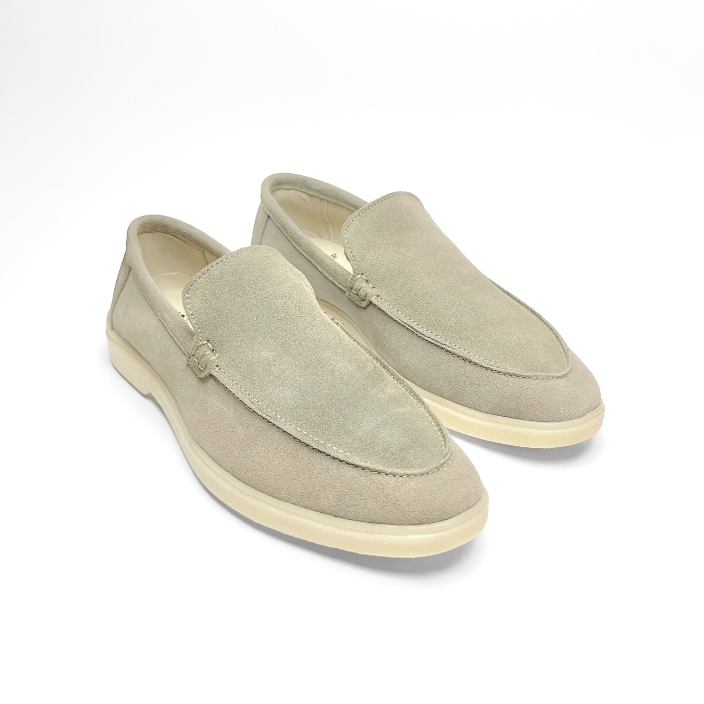 Old Money Suede Leather Loafers (Grey)