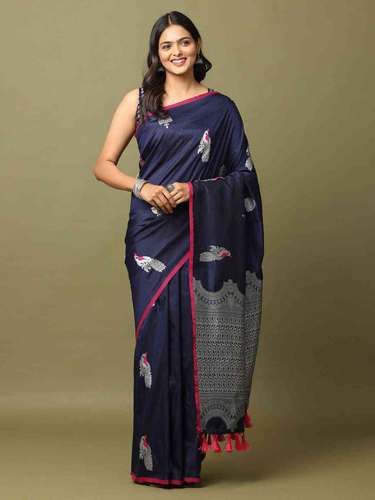 Banarasi Katan Silk Kanchi Zari Weaving Saree