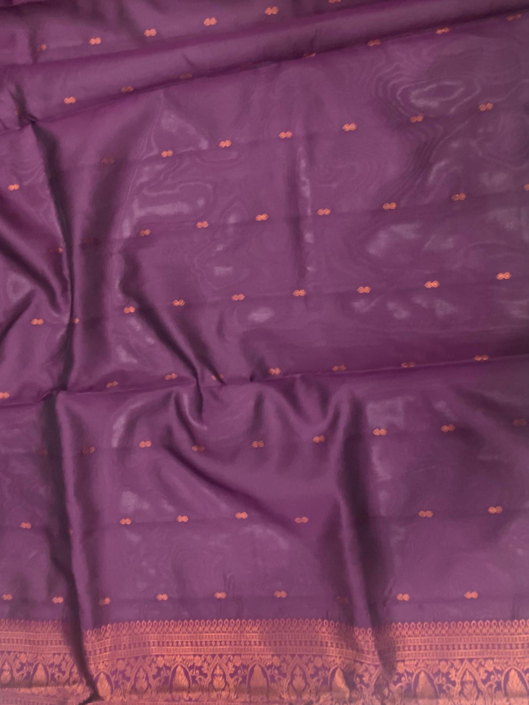 Midium Bronze Kanjivaram Tissue Saree With Gold Zari Weaving