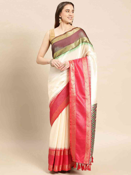Exclusive Ganga Jamuna Pattu Border Banarasi Soft Silk Saree by My Store