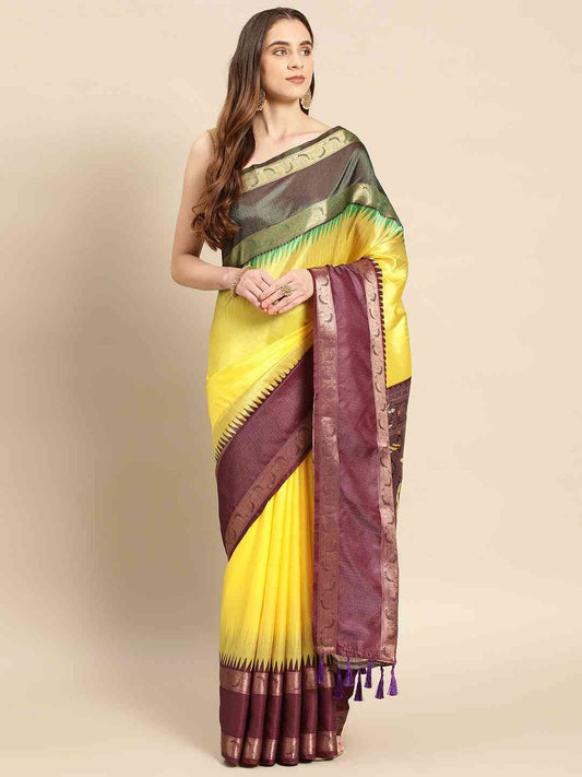 Exclusive Ganga Jamuna Pattu Border Banarasi Soft Silk Saree by My Store