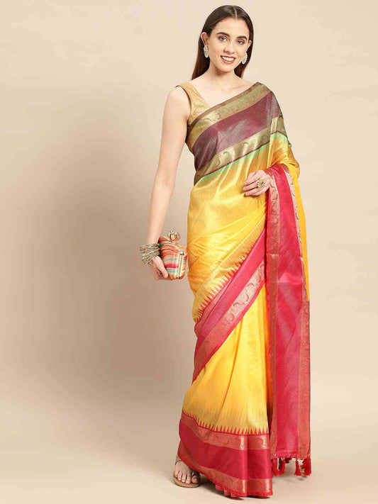 Exclusive Ganga Jamuna Pattu Border Banarasi Soft Silk Saree by My Store