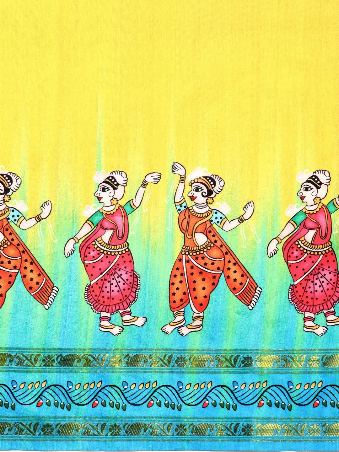 Stylish Kalamkari Silk With Block Print Saree by My Store