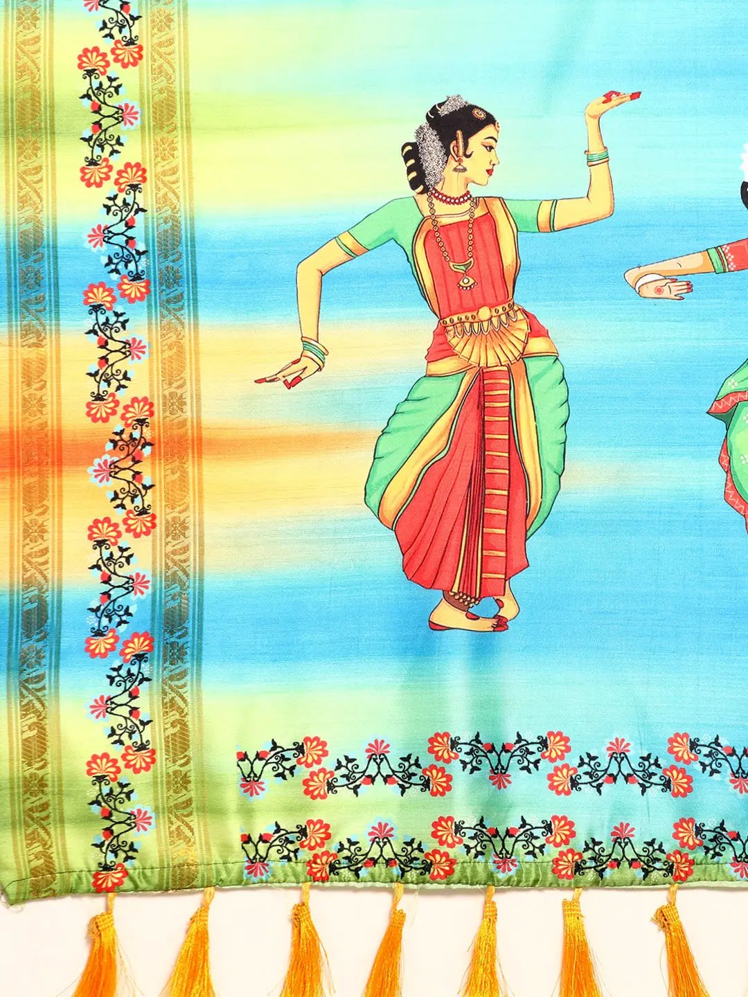 Stylish Kalamkari Silk With Block Print Saree by My Store