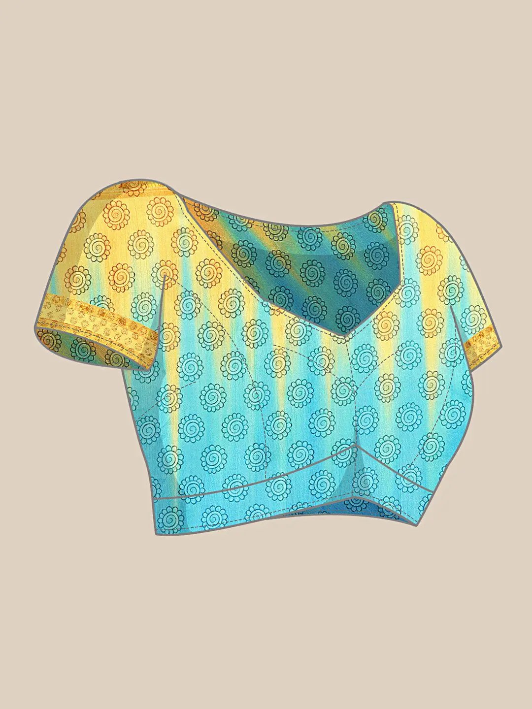 Stylish Kalamkari Silk With Block Print Saree by My Store