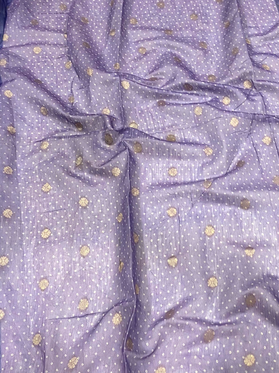 Purple Digital Block Placement Print Saree by My Store