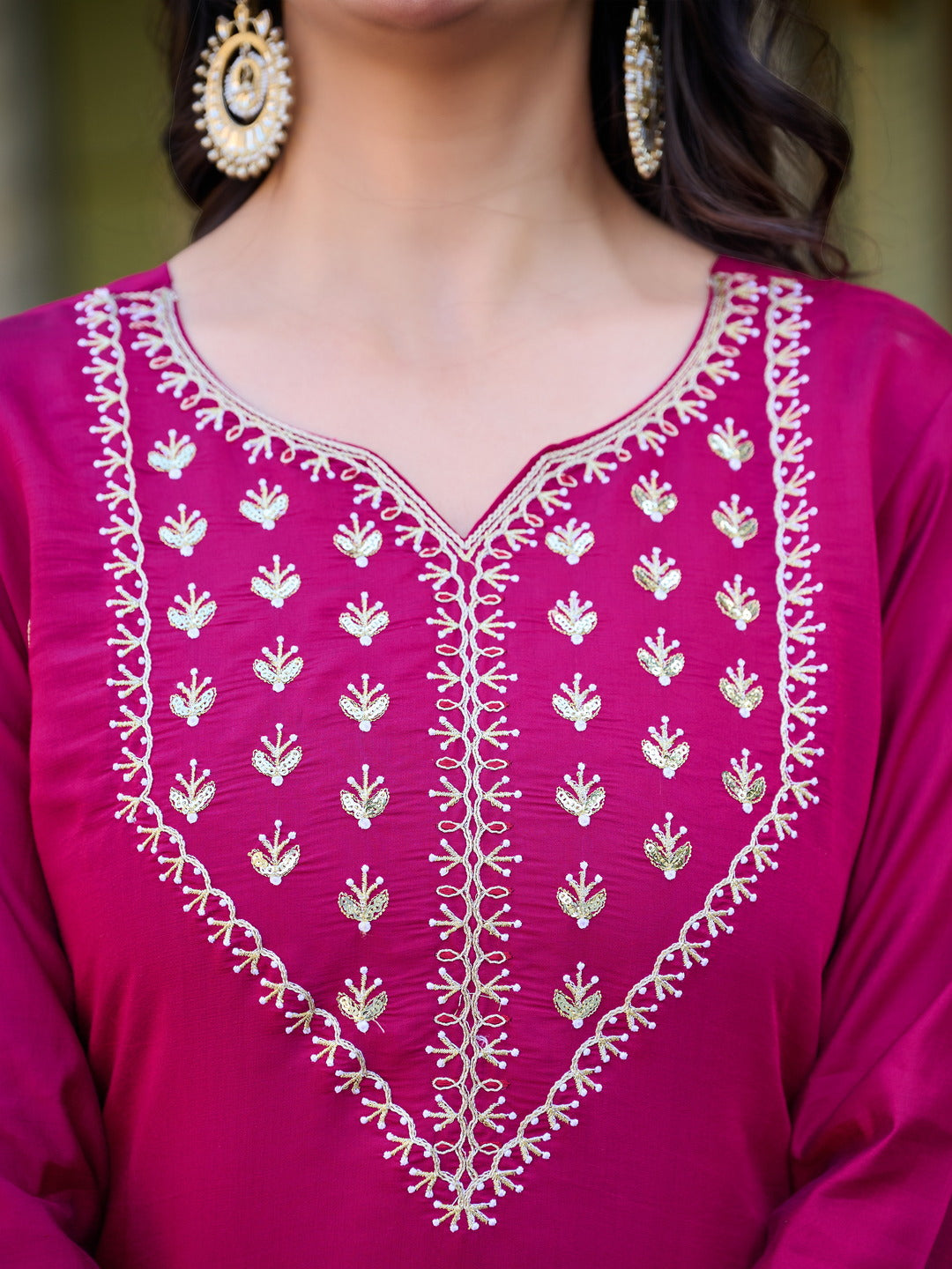 Wedding Wear Wine Women Kurta Set