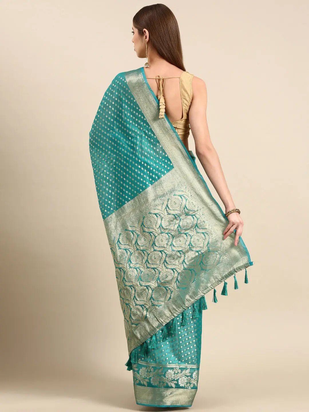 Banarasi Katan Tissue Silk Butti Design Festive Wear Saree by My Store