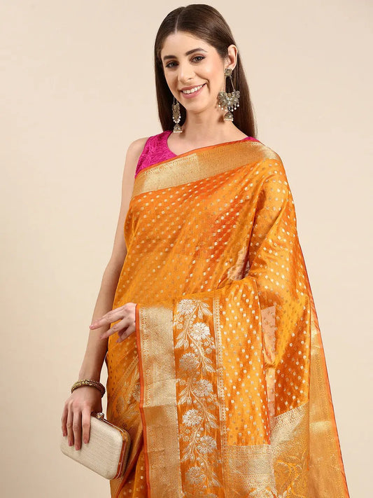 Banarasi Katan Tissue Silk Butti Design Festive Wear Saree