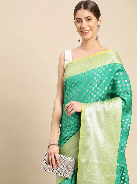Banarasi Katan Silk Butti Design Festive Wear Saree