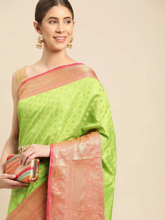 Banarasi Katan Silk Butti Design Festive Wear Saree