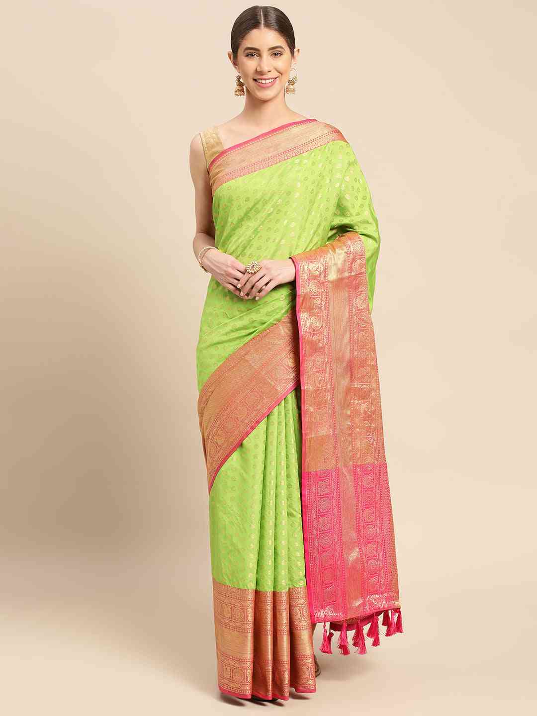 Banarasi Katan Silk Butti Design Festive Wear Saree