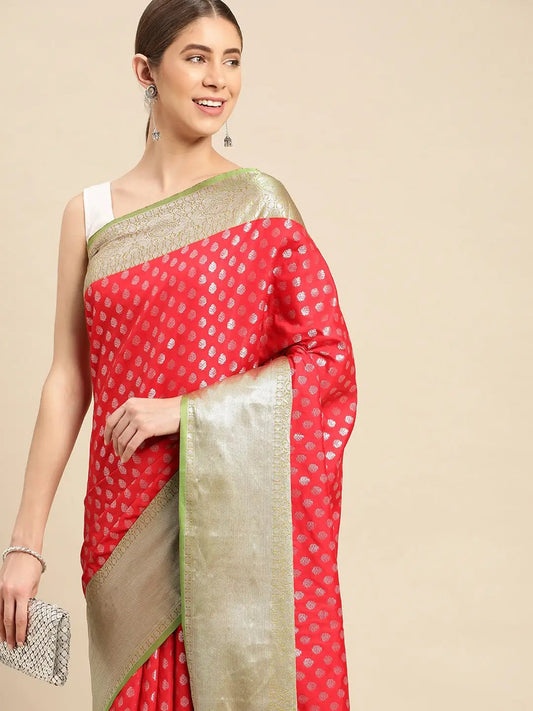 Banarasi Katan Silk Butti Design Festive Wear Saree