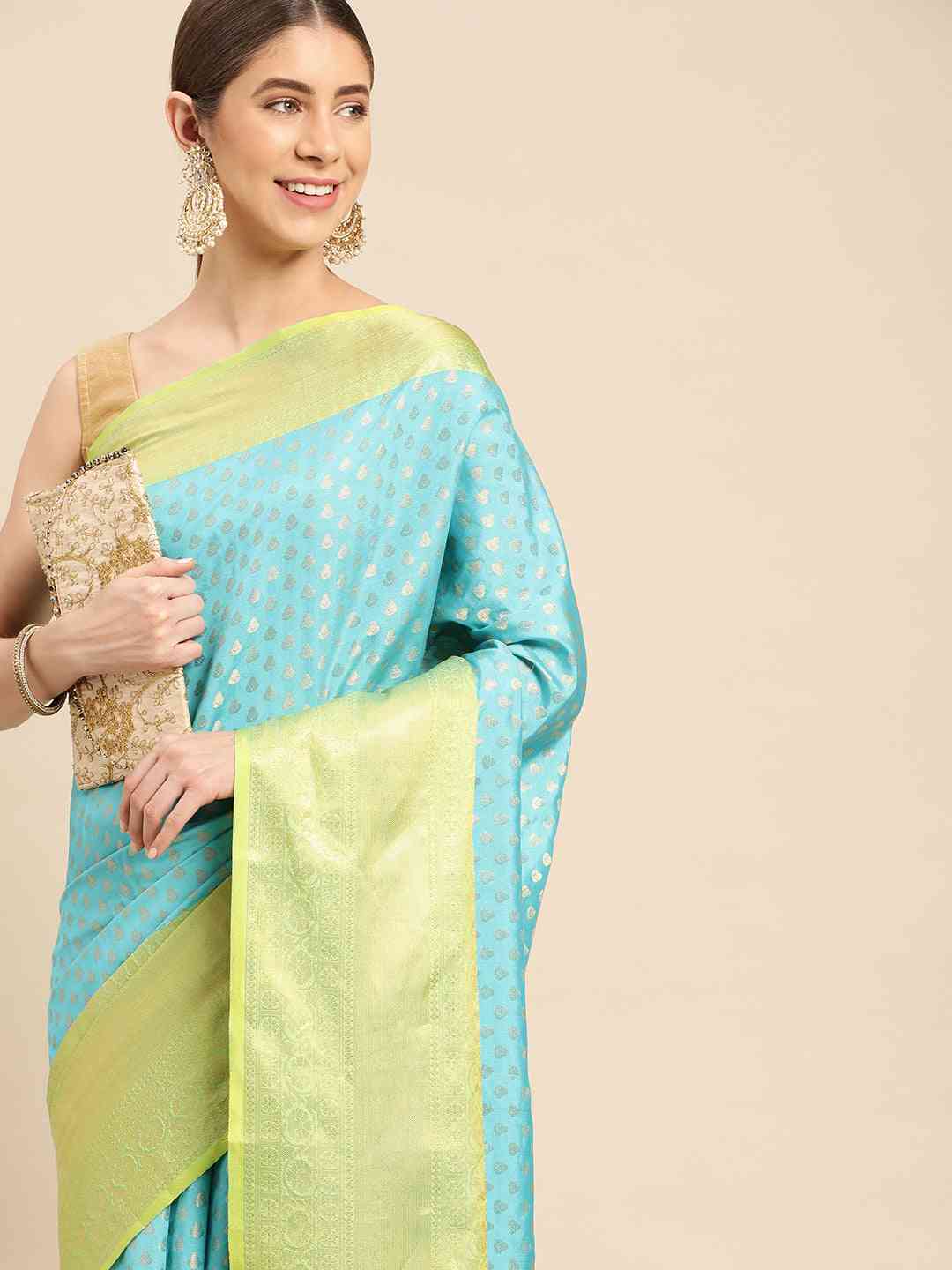 Banarasi Katan Silk Butti Design Festive Wear Saree