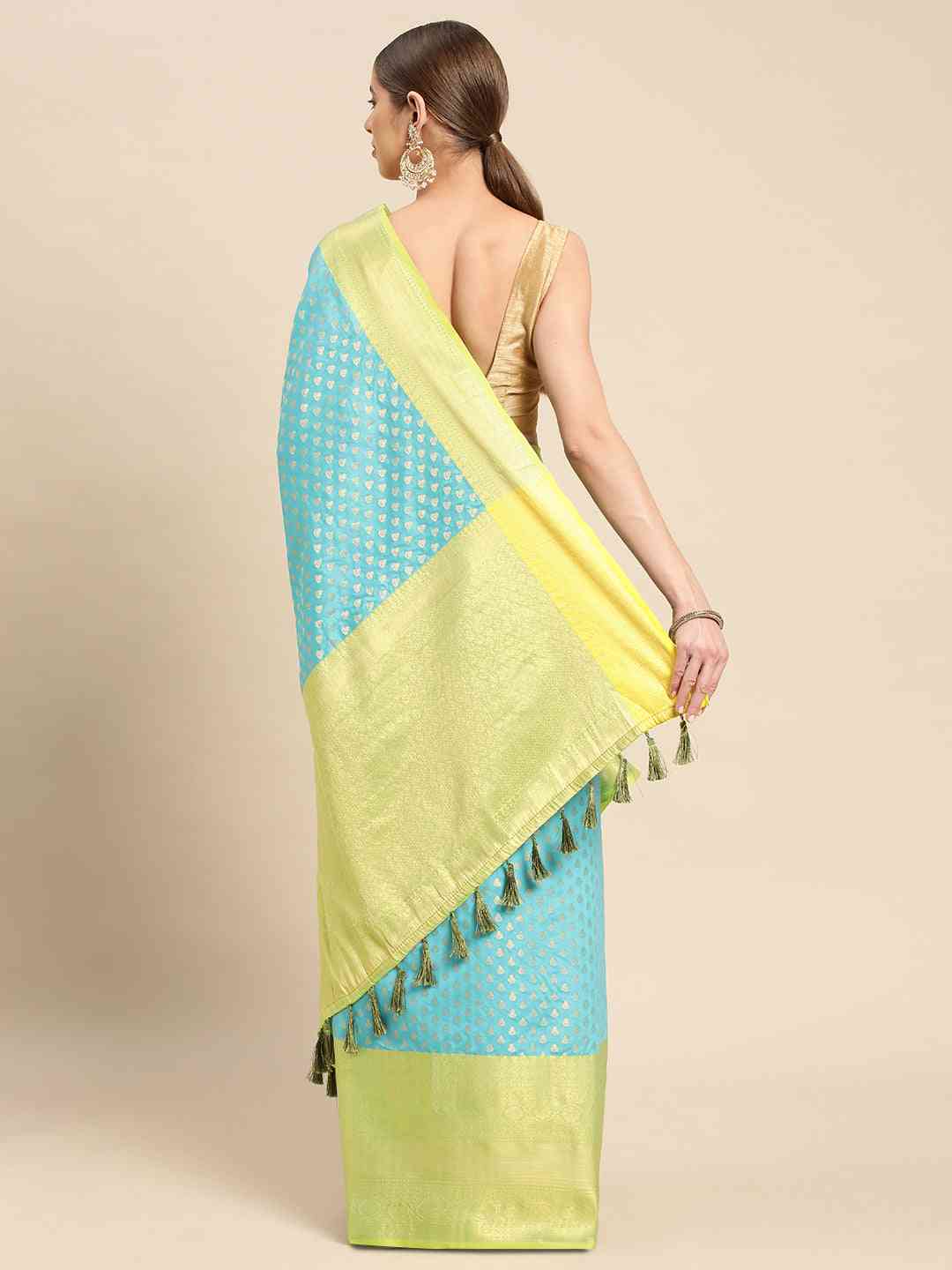 Banarasi Katan Silk Butti Design Festive Wear Saree