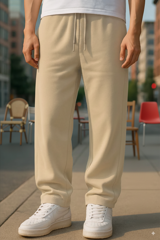 Classic Straight Fit Joggers Beige