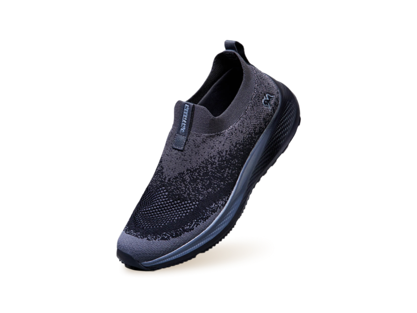 Blend Knit Slip Ons : Black-Grey by My Store