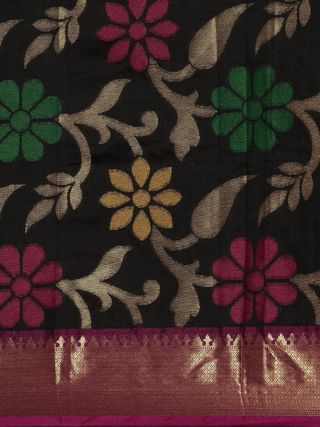 Black Colour Exclusive Dharmavaram Zari Weaving Work Soft Silk Saree
