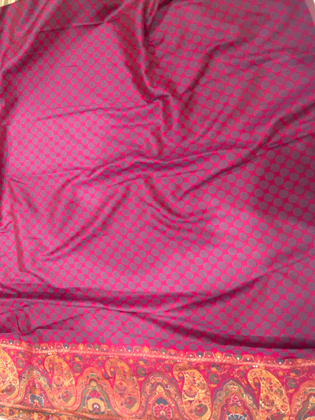 Golden Glow Dharmavaram Silk Saree by My Store