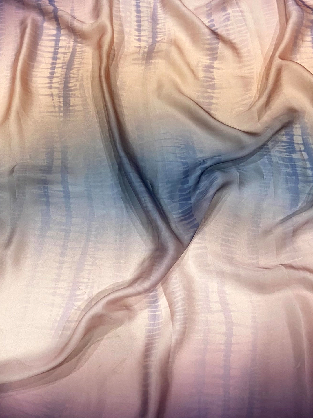 Lust Lavender Satin Georgette Floral Print Saree by My Store