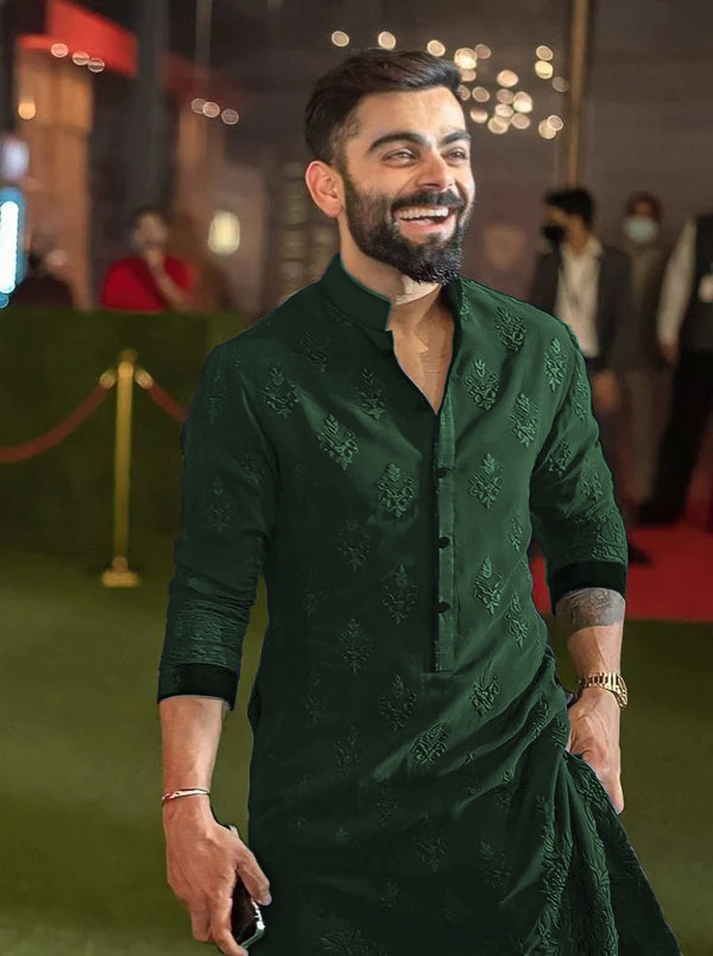 Virat Kohli's Fashionable Embroidered Kurta