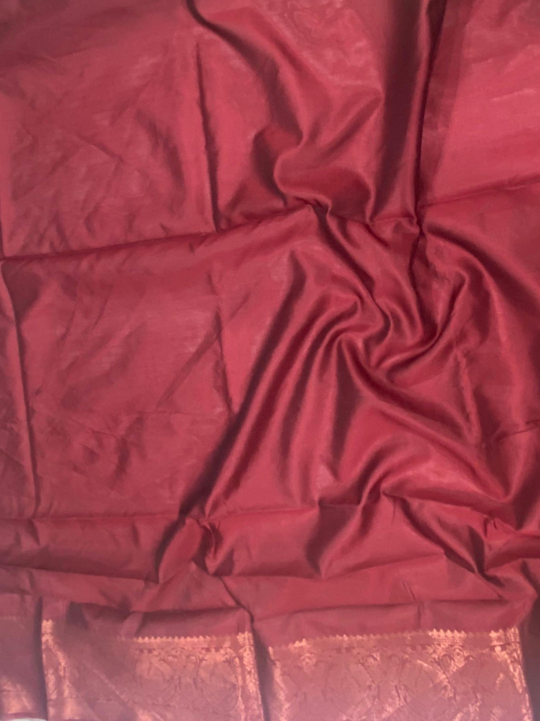 Maroon Tussar Silk Ikkat Weaving Saree by My Store
