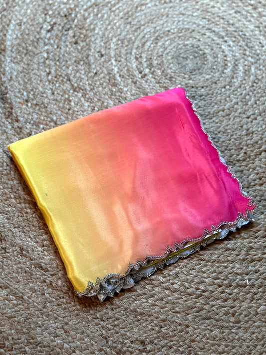 Radiant Soft Chiffon Ombre Print Saree by My Store