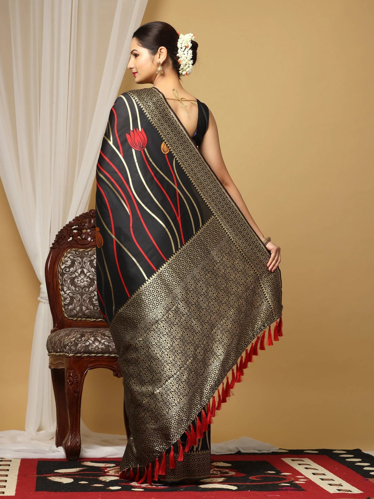 Banarasi Katan Silk Zari Design Festive Wear Saree by My Store
