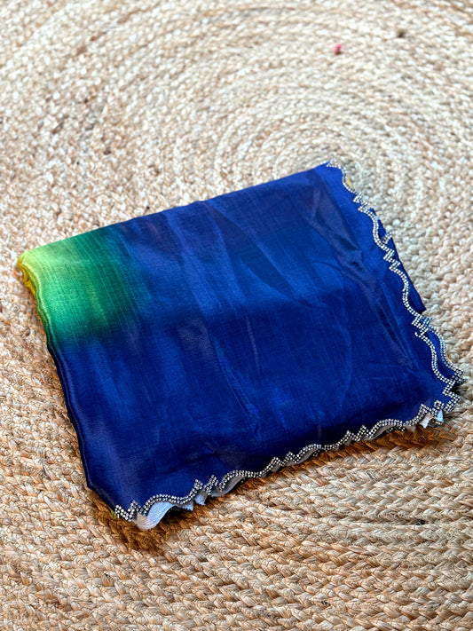 Ethereal Soft Chiffon Ombre Print Saree by My Store